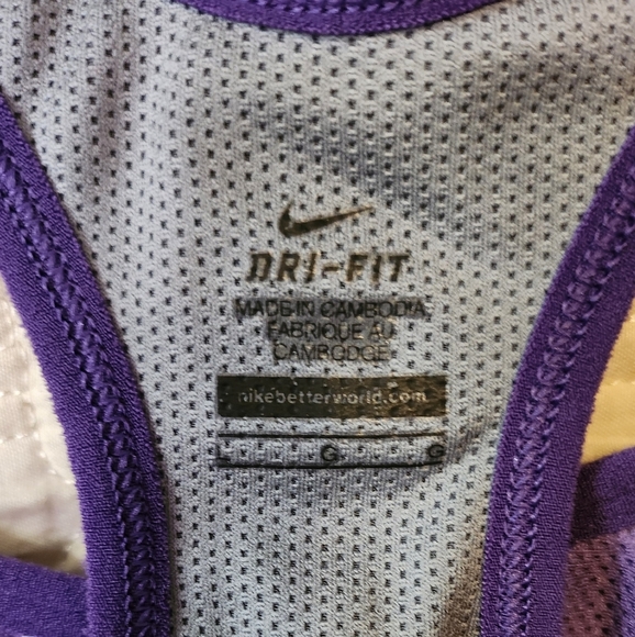 Nike LIVESTRONG Purple and Yellow Tank Top With Built In Bra - Picture 2 of 7